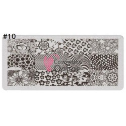 Matrita de Unghii din metal dreptunghiulara 6x12cm XYP 010